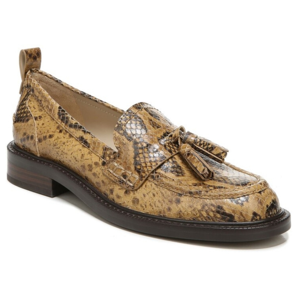 Sam Edelman Brown Snake Print Loafers